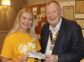 Charlotte with President Colin Bradley.